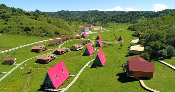 陕西宝鸡陇县关山牧场航拍视频