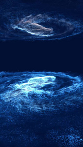 蓝色大海海洋粒子波浪背景视频素材视频