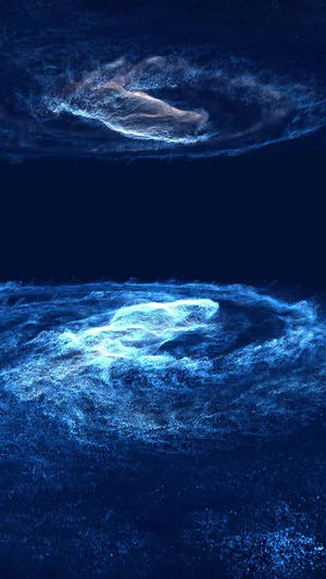 蓝色大海海洋粒子波浪背景视频素材20秒视频