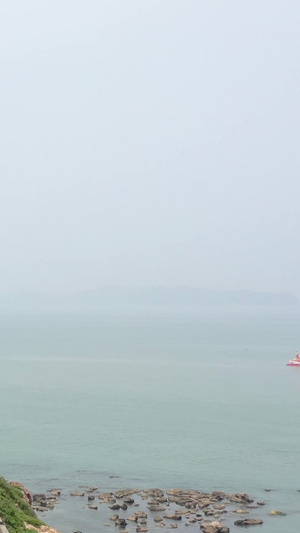 海边的古城山东烟台蓬莱阁海滨风光32秒视频