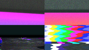 一组彩色卡通噪点澡波转场动画1秒视频