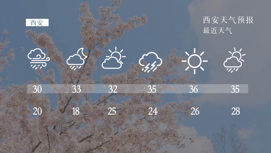 简洁天气预报实时播报展示视频