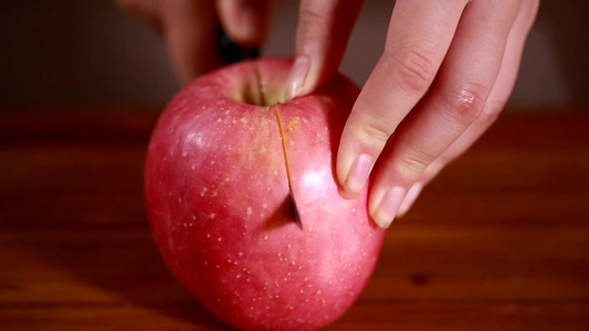 【镜头合集】切苹果削苹果洗苹果处理水果视频