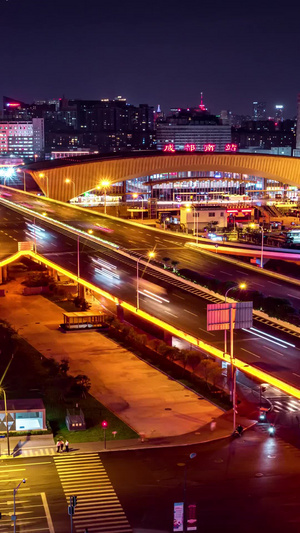 成都南站商圈CBD交通车流延时视频微视频素材13秒视频