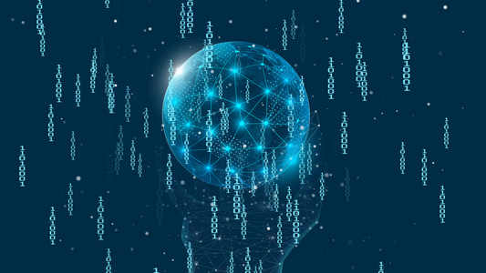 4K科技数字粒子线条动态背景视频视频