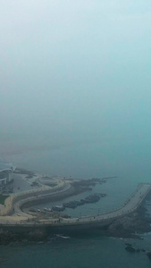 航拍高空云雾之上大气流云平流雾视频