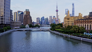 上海外白渡桥航拍10秒视频