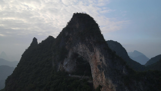 广西桂林阳朔十里画廊航拍视频