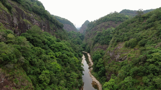 航拍福建泰宁5A景区上清溪视频