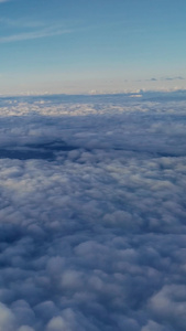 实拍万米高空中云海景观视频