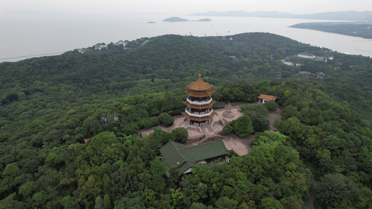 无锡太湖鼋头渚风景区航拍视频