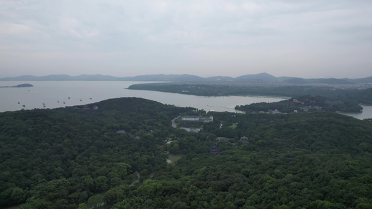 无锡太湖鼋头渚风景区航拍视频