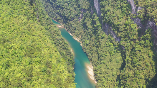 峡谷河流风光视频