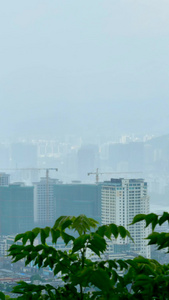 三亚建筑群雨过天晴延时摄影旅游城市视频