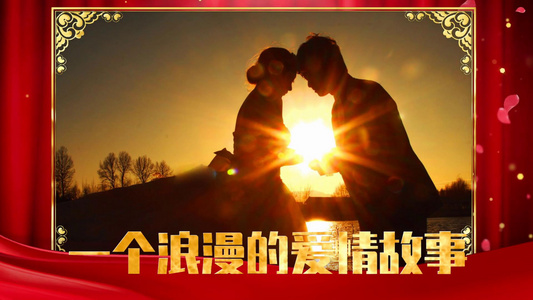 中国风背景绚丽多彩大气高端婚礼展示会声会影模板视频