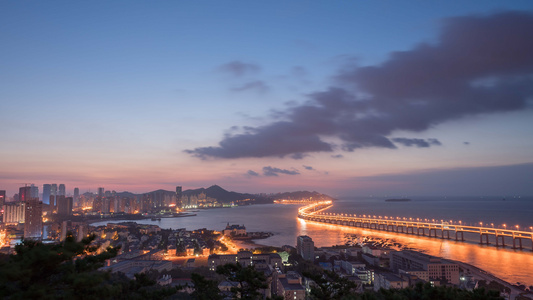 星海大桥夜转日8K视频