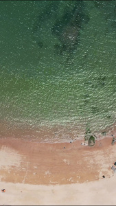 大海海洋沙滩风景航拍视频