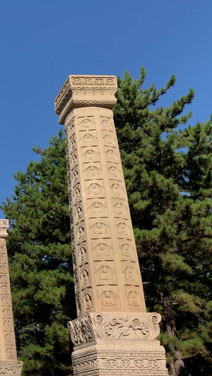 大同云冈石窟景区昙曜广场与灵岩寺建筑群视频合集旅游度假114秒视频