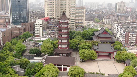 航拍南昌地标建筑绳金塔历史古建筑[标性]视频