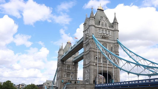 英国伦敦高塔桥风光视频