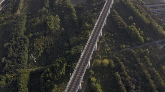 高速道路交通航拍视频