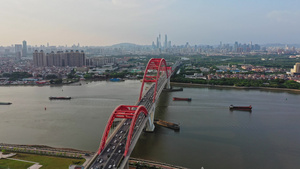 4K广州新光大桥121秒视频