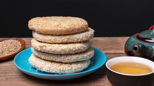 湖南衡阳地方特产小吃太师饼酥薄月4k美食视频