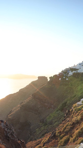 米克诺斯希腊爱琴海著名旅游海岛日落延时视频视频素材视频