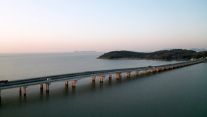 4K航拍苏州太湖西山大桥39秒视频