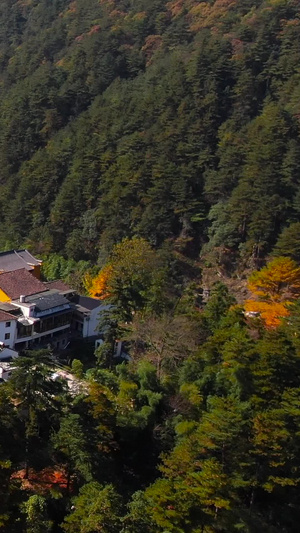 航拍佛教圣地九华山风景区村落视频旅游目的地38秒视频
