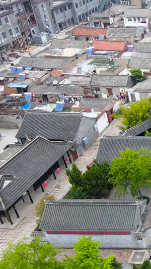 西游记作者吴承恩故居航拍合集古建筑123秒视频