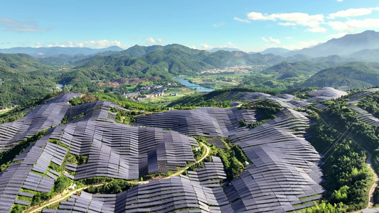 太阳能发电站新能源光伏发电合集视频