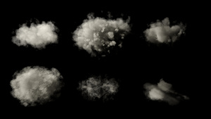 多形态云雾云朵展示 云朵粒子10秒视频
