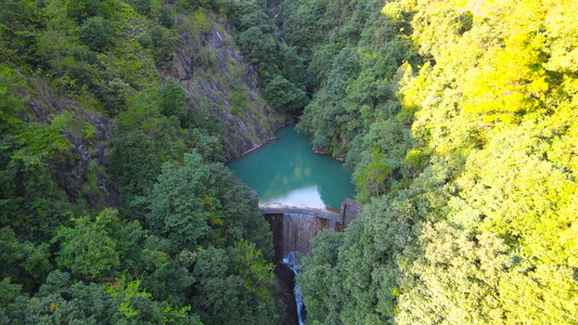 4A风景区丽水青田千丝岩水库航拍合集4K视频