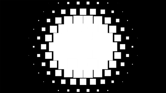 4K白色方块转场动画元素视频