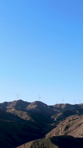 航拍风力发电风车场可再生能源视频