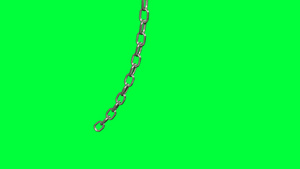3d绿幕金属链滚动动画30秒视频