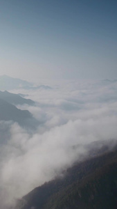 秦岭山区云海航拍旅游目的地视频