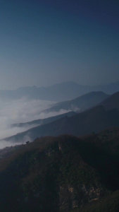 秦岭山区云海航拍旅游目的地视频