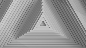 白色纯三角环的动画无缝循环3d7秒视频