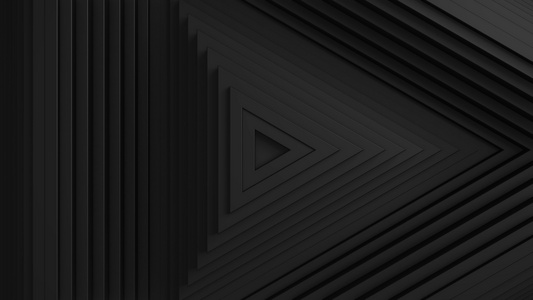 具有偏移效果的抽象三角形图案黑色纯三角环的动画视频