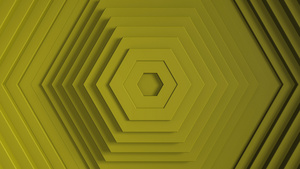 黄色纯六角环的动画7秒视频