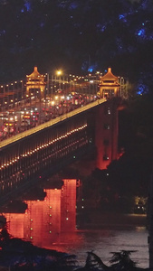 航拍城市桥梁道路交通车流街景夜景灯光素材城市素材视频