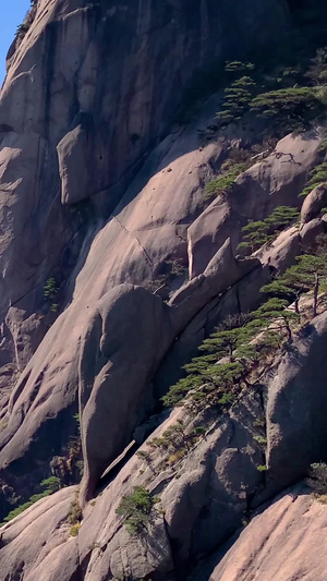 安徽黄山风景区最高峰莲花峰视频世界自然遗产34秒视频