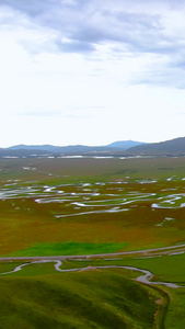 航拍甘南藏族自治州阿万仓湿地公园景区视频旅游景点视频