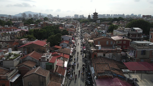 福建泉州城市风光旅游景区航拍视频