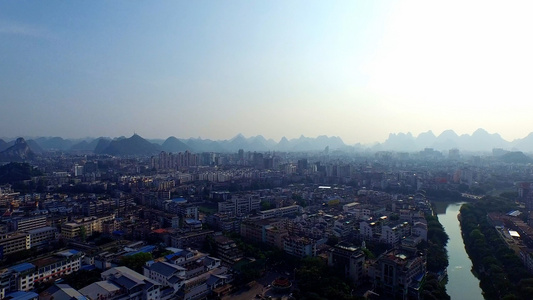 广西桂林城市航拍合集视频