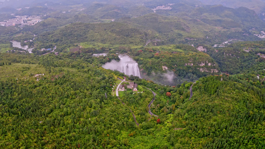 贵州黄果树瀑布航拍视频