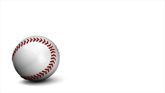 棒球动画滚动的白色球体视频