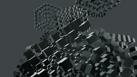 3d动画抽象立方体视频